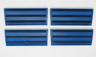 Rummikub Tile Trays Set Of 4 Replacement Racks Holder Tray Blue Game Crafts 1997