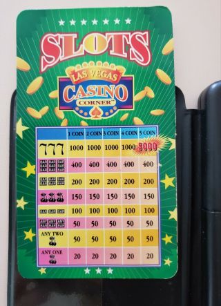 Las Vegas Casino Corner SLOTS.  Elec.  Vintage Hand Held.  Incl 2 batteries. 3