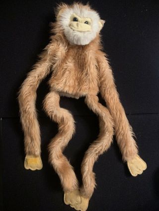 Joytimes 31” Vintage 1980 Shaggy Monkey Puppet Plush Toy Doll (squaker Mouth)