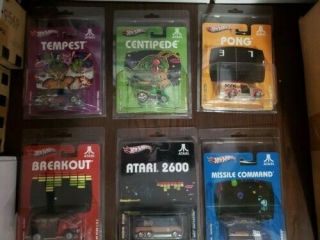 Hot Wheels Atari 2600,  Pong,  Tempest,  Breakout,  Missle Command,  Centipede
