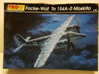1/48 Revell/monogram Pro Modeler Focke - Wulf Ta 154a - 0 Moskito