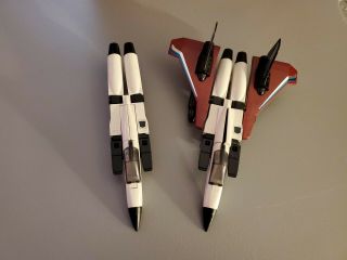 2 Vintage Hasbro Transformers G1 Decepticon Jet Ramjet With Accessories