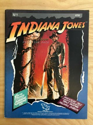 1984 TSR Indiana Jones Temple of Doom Adventure Pack 6752 IJ 1 D&D RPG 2