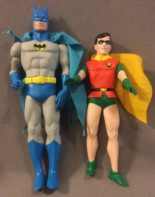 Vintage Batman & Robin 15” Figures From Hamilton Gifts Dolls 1987 Dc Comics
