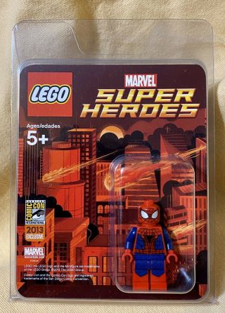 Lego Marvel Spider - Man Comic Con 2013 Sdcc Rare Minifigure Spiderman