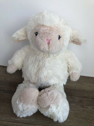 Macys First Impressions 12 " Plush Ivory Lamb Sheep Stuffed Animal Lovey For Baby