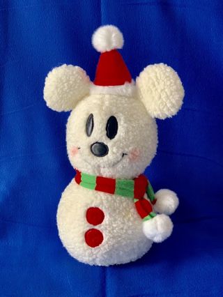 Disneyland / Walt Disney World 17 " Snowman Mickey Mouse Plush Stuffed Toy
