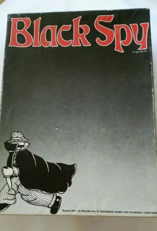 Black Spy Sneaky Card Game By Avalon Hill Decks Unplayed Complete