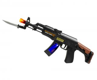 Light Up Machine Gun Military Toy Rifle Kids