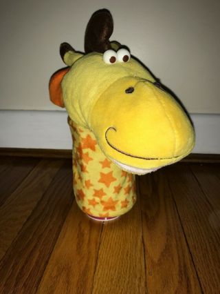Rare Toys R Us Geoffrey Giraffe Moustache Hand Puppet Plush