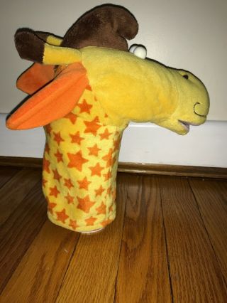Rare Toys R Us Geoffrey Giraffe Moustache Hand Puppet Plush 2