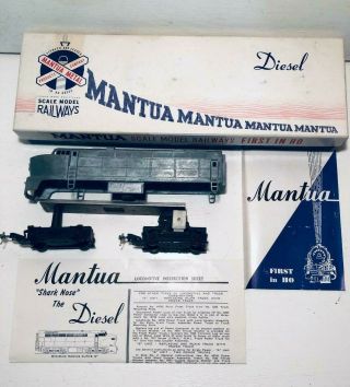 Vintage Mantua Ho Scale Diesel Locomotive Kit 215 A Unit Shark Nose Rf - 16