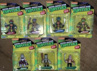 Tmnt Teenage Mutant Ninja Turtles 2.  5 Inch Mini Figure Set 7 Piece Gift Birthday