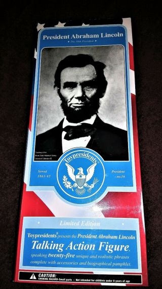 Abraham Abe Lincoln Talking Action Figure By Toy Presidents Nos Limited Edition