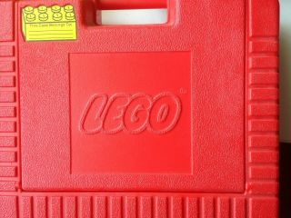 Vintage Red 1985 Plastic Lego Carrying Case Storage Hard Case Red 13x16x5