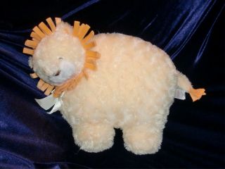 Baby Gund Snuggapuff Stuffed Plush Lion Orange Yellow Satin 58937 Pillow Toy