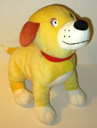 Martha Speaks Plush Puppy Dog Yellow Red Collar Pbs Kids 16 " Stuffed Animal