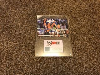 W2k18 Cena Nuff Edition John Cina Signed Plaque Ring Canvas Wwe