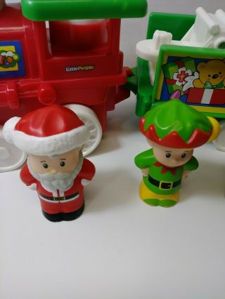 Fisher Price Musical Santa Christmas Train w/Little people 2002 2