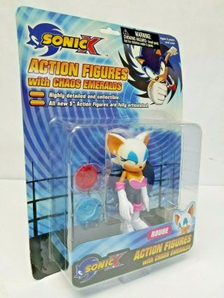 Sonic X Rouge The Bat Toy Island Figure With Chaos Emeralds
