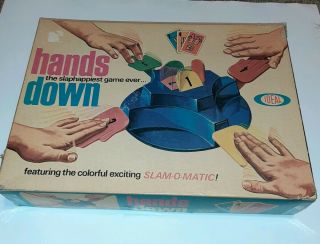Vintage 1964 Hands Down Game Ideal Toy Corp Complete Slam - O - Matic Board Game