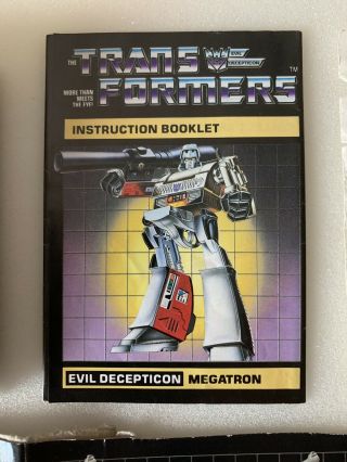 Megatron Instructions & Assembly Sheet 1984 G1 Vintage Transformers 3