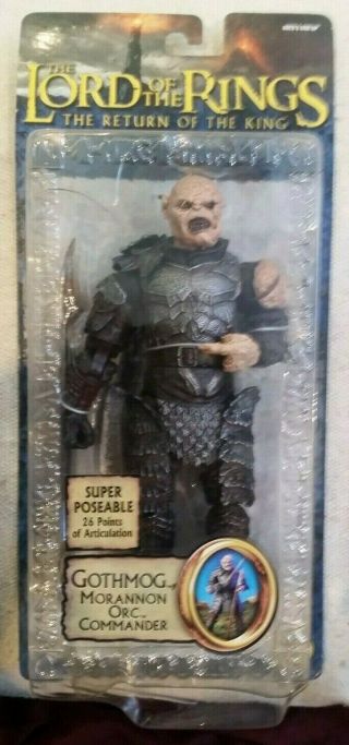 Lord Of The Rings Gothmog Morannon Orc Commander Action Figure Rare Lotr Mib