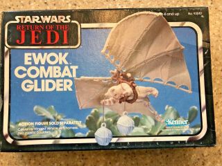 Vintage 1983 Kenner Star Wars Rotj Ewok Combat Glider Complete W/ Box Ships