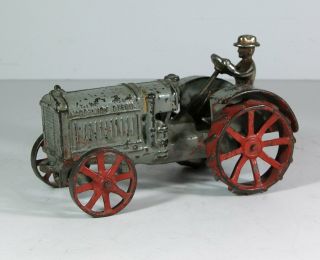 1920s Cast Iron Mccormick Deering Farm Tractor Toy In Paint By Arcade