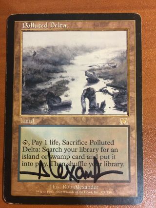 1x Polluted Delta Signed Auto Autographed Rob Alexander Mtg Onslaught