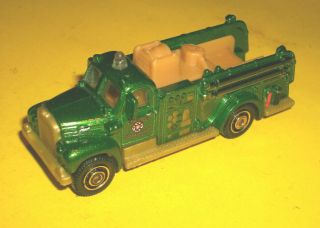 Matchbox Green 1963 Mack B Model Fire Engine Truck Made In Thailand