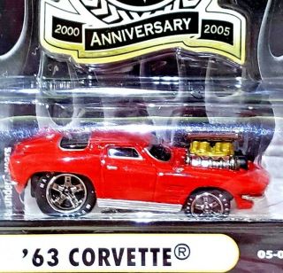 Muscle Machines 5th Anniversary 1963 Chevrolet Corvette Red 1/64 Scale Diecast