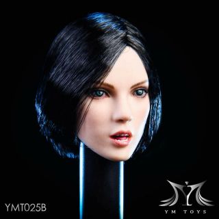 Ymtoys 1/6 Black Short Hair Ymt025b Head Sculpt Carving F Female Pale Figure Toy