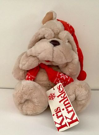 Dayton Hudson 21 " Kris Krinkles Plush Shar Pei Dog Stuffed Vintage Christmas