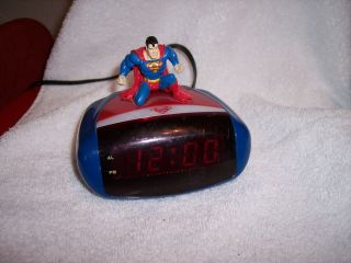 Superman Alarm Clock Vintage Retro Style 3d Superman Figure