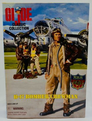 Vintage Gi Joe Classic B - 17 Bomber Crewman Toy Doll Figure Hasbro 12 "