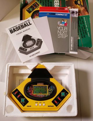Vintage 1988 Electronic Talking Play By Play Baseball Handheld Game 1 - 2 Player 2