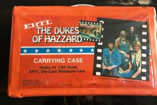 1981 Ertl The Dukes Of Hazzard Carrying Case - Holds 24 1/64 Sclale Die Cast Cars