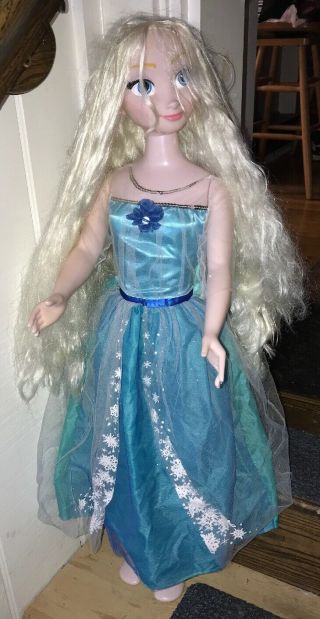 Disney Frozen Princess Elsa Doll “my Size Big Large Doll” 38 Inches Tall