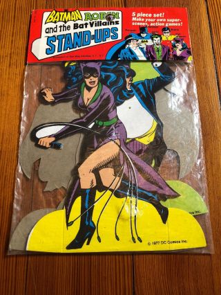 Vintage 1977 Batman & Robin and the Bat Villains Stand - Ups DC Comics 3
