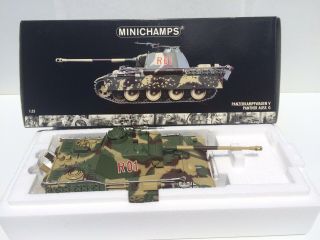 Minichamps Panther Metal Tank German Wwii Panzer Pre Built 1/35