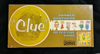 Vintage 1963 " Clue " Detective Board Game Parker Brothers Complete Set