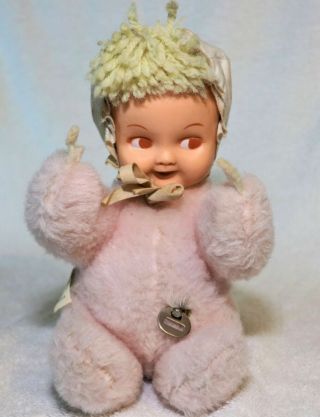 Vintage Eden Toys Plush Baby Doll Music Box Wind Up Music And Moves