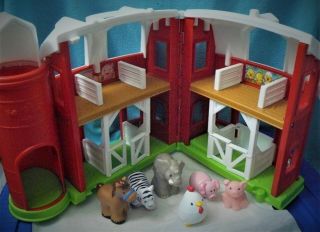 Fisher - Price Little People Farm House Barn With Silo With Sounds And Animals