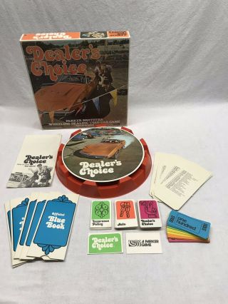 Dealers Choice Board Game Parker Brothers 1972 Complete
