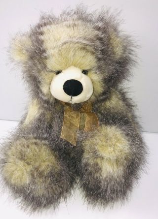 Russ Berrie Quill Teddy Bear Feather Fur 13 " Plush Stuffed Animal