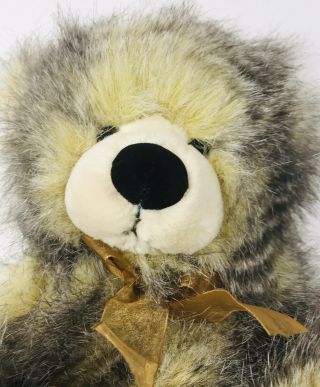 Russ Berrie Quill Teddy Bear Feather Fur 13 