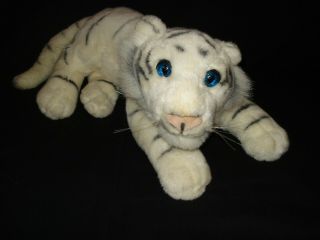 Lesco White Tiger Stars In The Wild Stuffed Animal W/light Up Blue Eyes 22 "