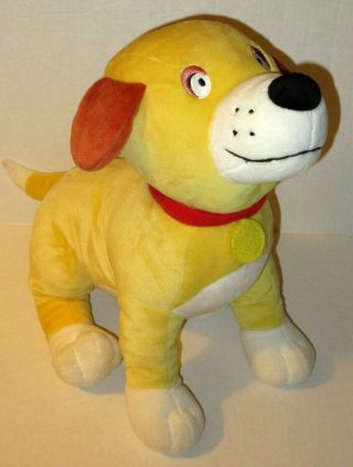 Martha Speaks Plush Puppy Dog Yellow White Red Collar 16 " Stuffed Animal Toy