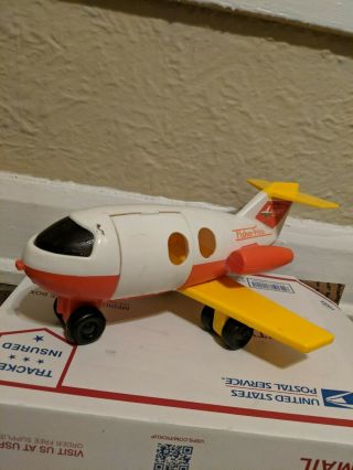 RARE/Vintage 1980 Fisher Price Little People Jet Airplane 2502 Yellow & Orange 2
